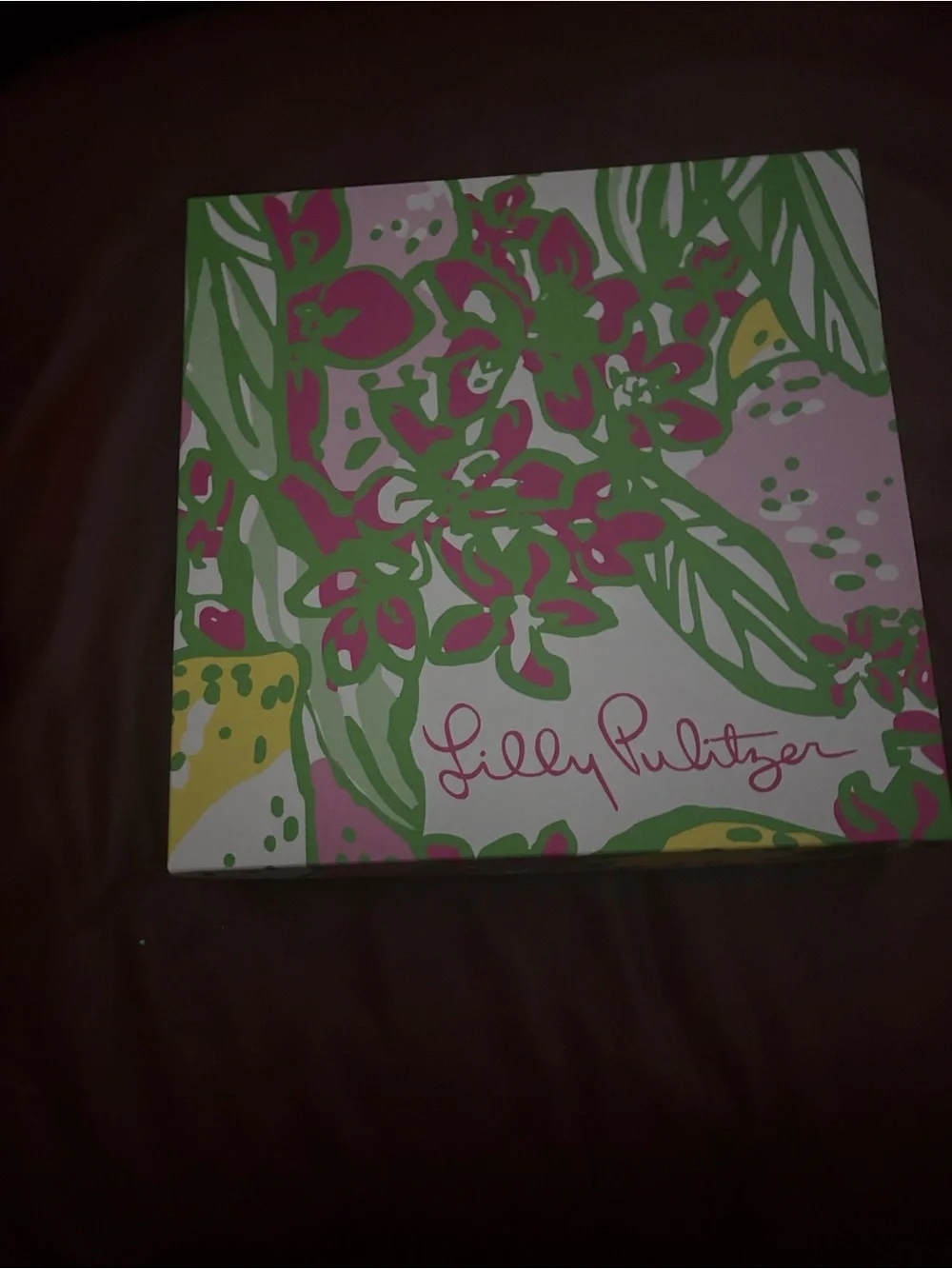 Lilly Pulitzer Pink, Green & Yellow Floral Gift Box